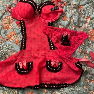 NWOT Victoria’s Secret (VS) Red Lingerie Never Worn but Laundered.